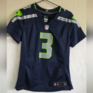 Nike Navy and Green Women's Jersey